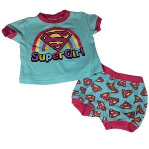 Aqua 2 Piece Supergirl Pajama Set